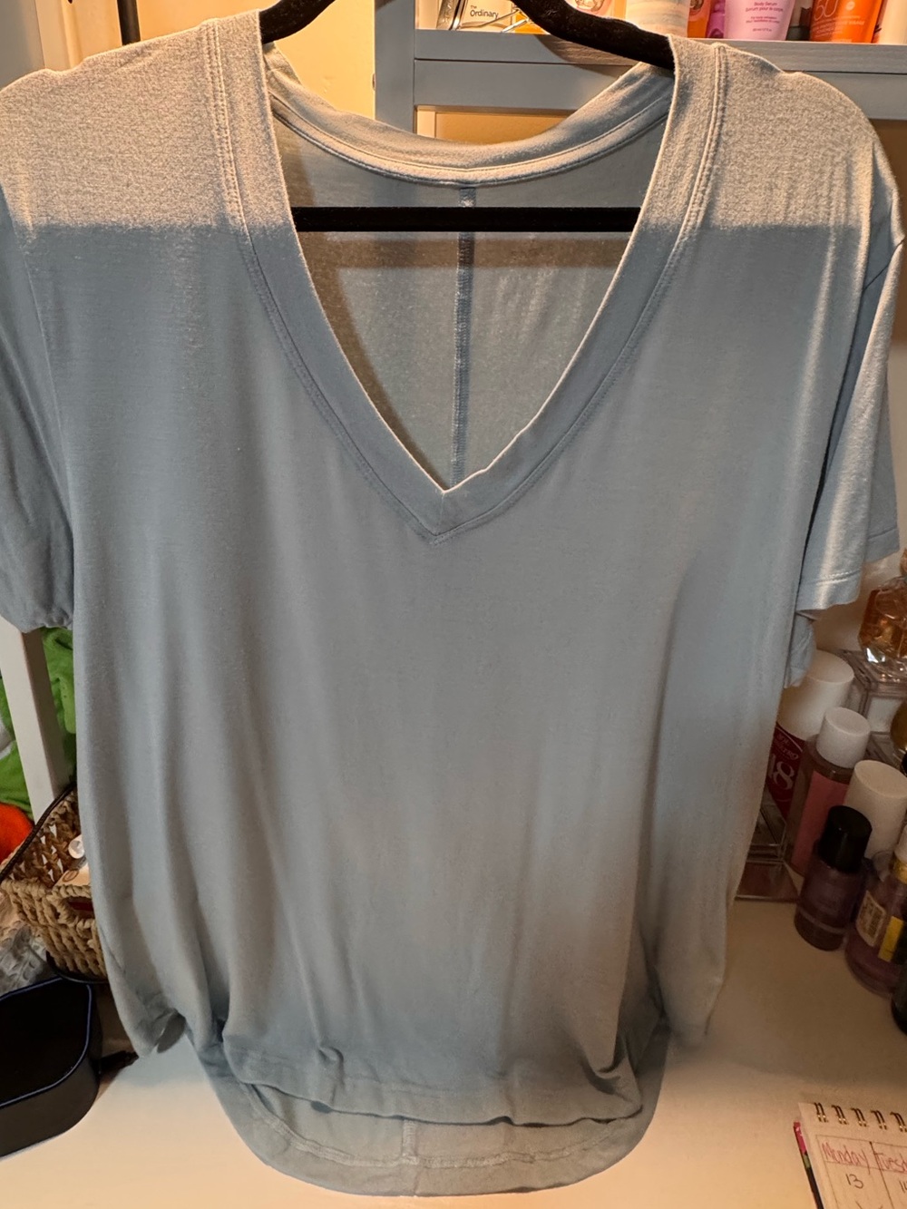 American Eagle Outfitters Light Blue V-Neck Tee